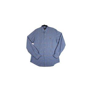 Polo Ralph Lauren Men's L Plaid Button-Down Shirt, White, blue, red, green